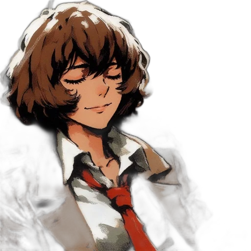 face, jacket, staff, hair transparent PNG cut-out