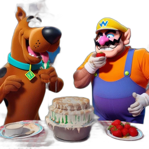 food, animal, concept art, 3d render transparent PNG cut-out