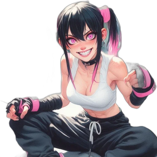 weapon, face, staff, anime transparent PNG cut-out