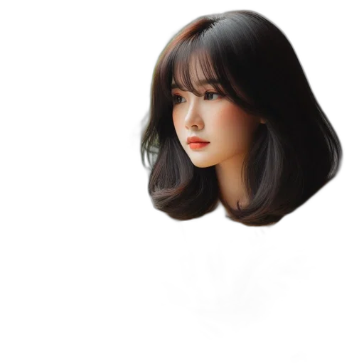 hair, face, jewelry, hat transparent PNG cut-out
