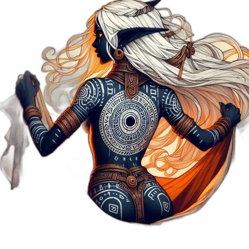 robot, mask, dress, hair transparent PNG cut-out