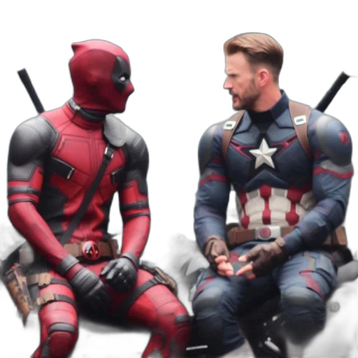 concept art, comic book art, 3d render, two transparent PNG cut-out
