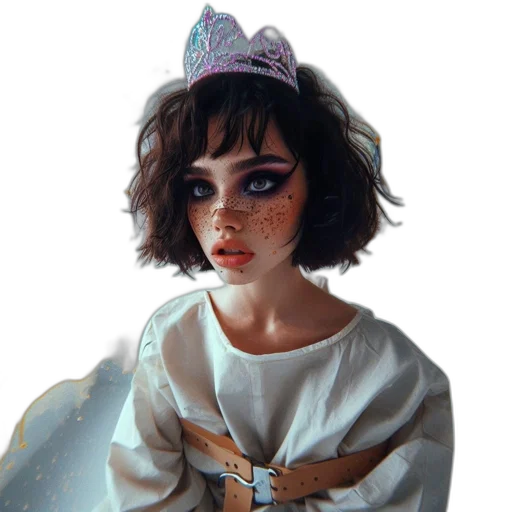 crown, jewelry, dress, face transparent PNG cut-out