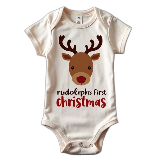 rudolph, first, christmas, bodysuit transparent PNG cut-out