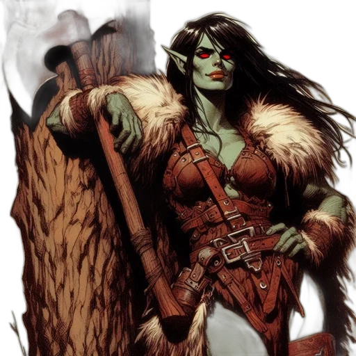 comic book art, fantasy art, concept art, green transparent PNG cut-out