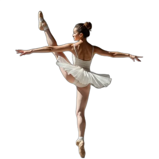 photorealistic, concept art, beautiful, ballerina transparent PNG cut-out