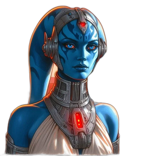 robot, jewelry, face, staff transparent PNG cut-out