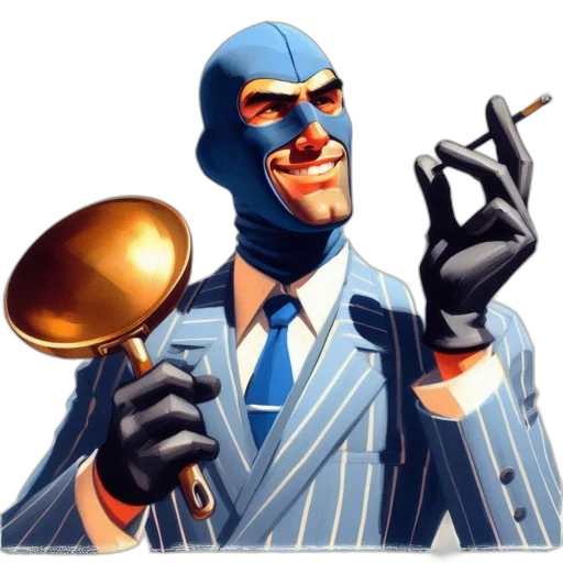 mask, staff, weapon, comic book art transparent PNG cut-out