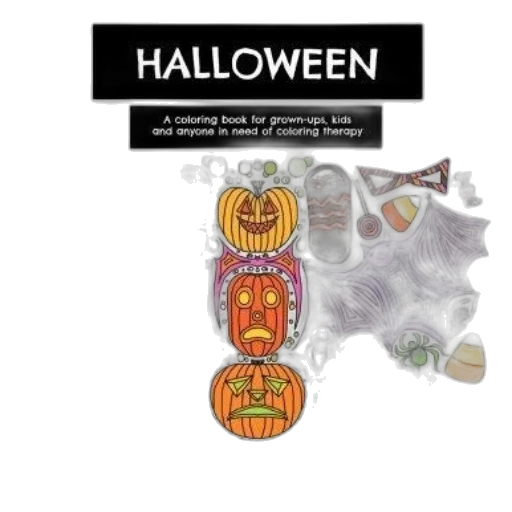 halloween-themed, coloring, book, cover transparent PNG cut-out