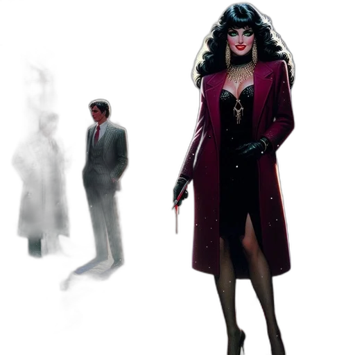 dress, concept art, comic book art, 3d render transparent PNG cut-out