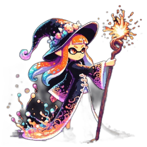 staff, fantasy art, concept art, pixel art transparent PNG cut-out