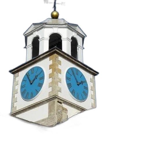 3d render, photorealistic, clock, tower transparent PNG cut-out