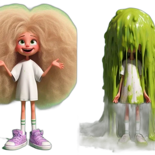 hair, concept art, 3d render, photorealistic transparent PNG cut-out