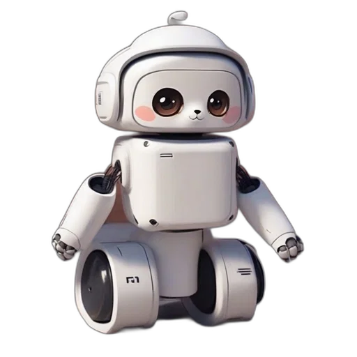 robot, 3d render, concept art, cartoon transparent PNG cut-out