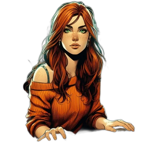 comic book art, concept art, fantasy art, cartoon transparent PNG cut-out
