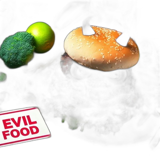 food, 3d render, concept art, devious-looking transparent PNG cut-out