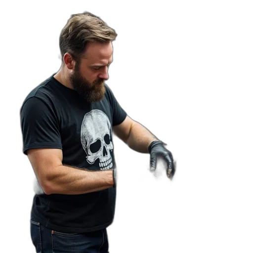 staff, mask, weapon, jacket transparent PNG cut-out