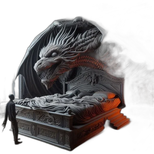 dragon, furniture, concept art, fantasy art transparent PNG cut-out