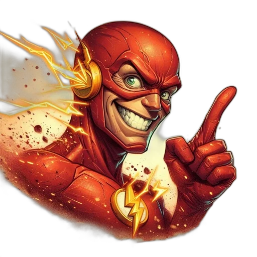 comic book art, concept art, fire, superhero transparent PNG cut-out