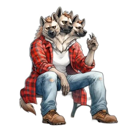jacket, animal, concept art, watercolor transparent PNG cut-out