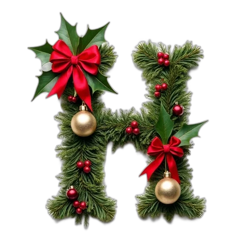 christmas, alphabet, shaped, letter transparent PNG cut-out