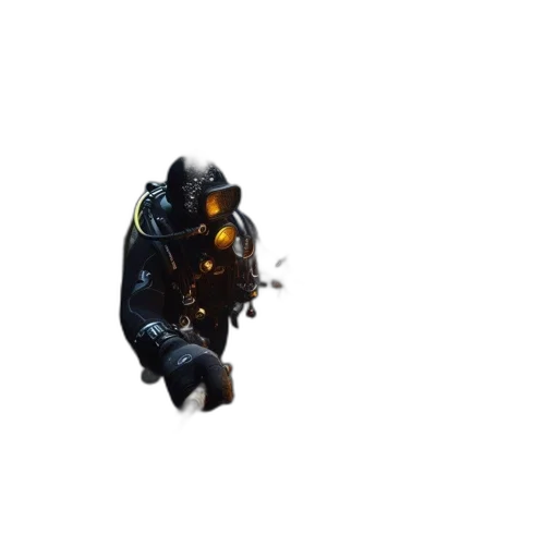 robot, creature, mask, jacket transparent PNG cut-out