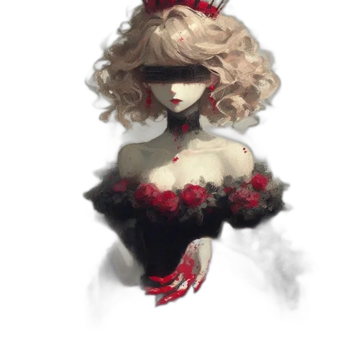 dress, mask, crown, creature transparent PNG cut-out
