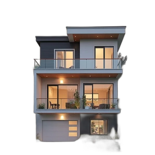 building, furniture, 3d render, photorealistic transparent PNG cut-out