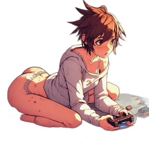 dress, weapon, pixel art, anime transparent PNG cut-out