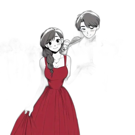 dress, crown, concept art, anime transparent PNG cut-out