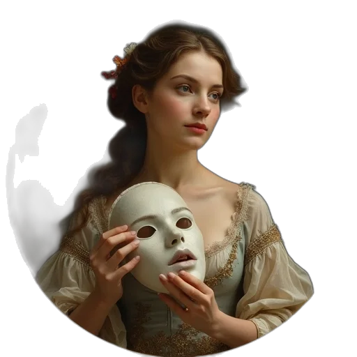 mask, face, jewelry, dress transparent PNG cut-out
