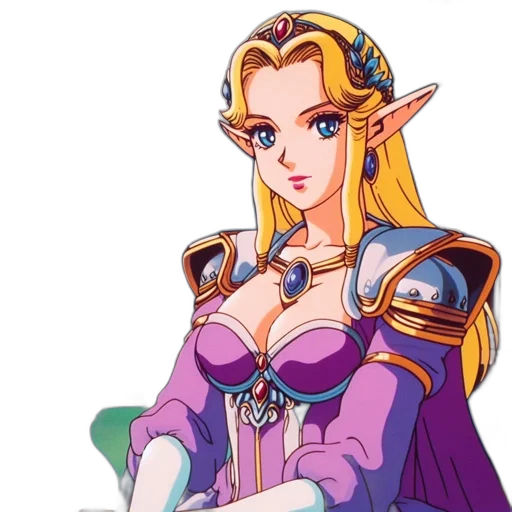 dress, crown, jewelry, staff transparent PNG cut-out