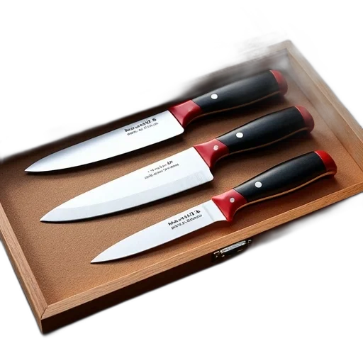 weapon, set, kitchen, knives transparent PNG cut-out
