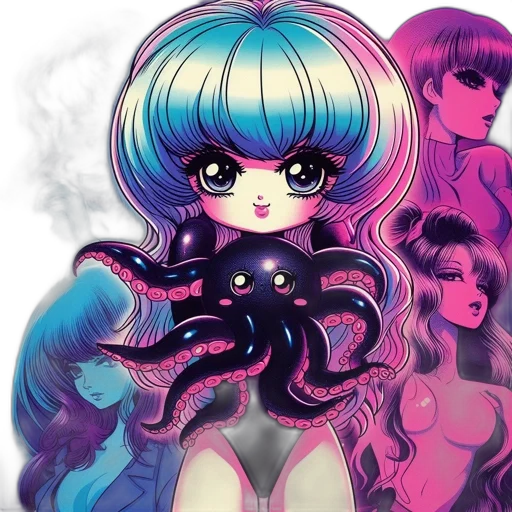 hair, concept art, anime, comic book art transparent PNG cut-out