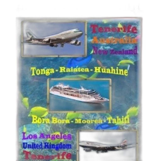 travel, poster, featuring, destinations transparent PNG cut-out