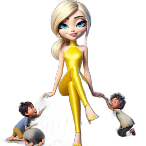 dress, cartoon, concept art, 3d render transparent PNG cut-out