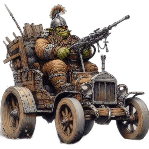 robot, car, weapon, concept art transparent PNG cut-out