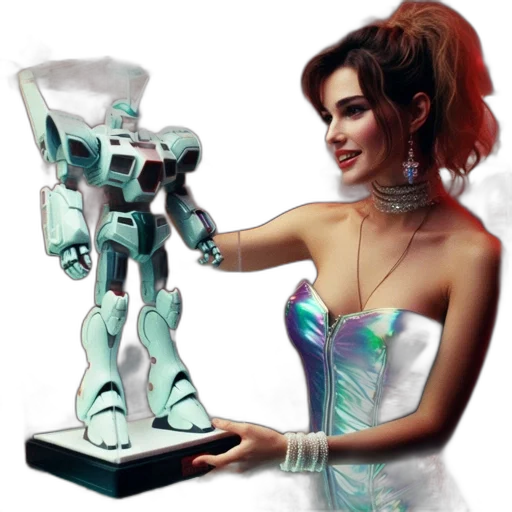 robot, concept art, fantasy art, 3d render transparent PNG cut-out