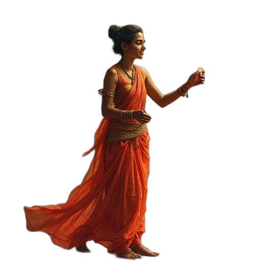 dress, staff, jewelry, concept art transparent PNG cut-out