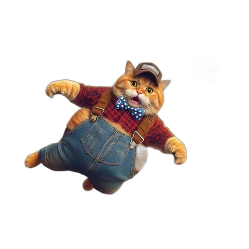 animal, jacket, staff, hat transparent PNG cut-out