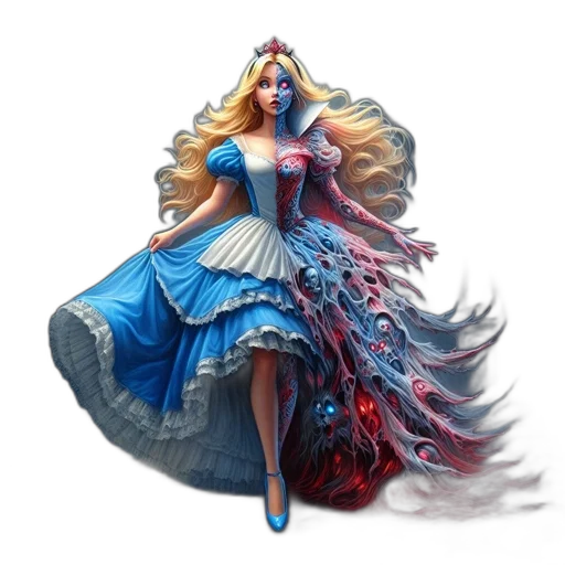 dress, crown, fantasy art, concept art transparent PNG cut-out