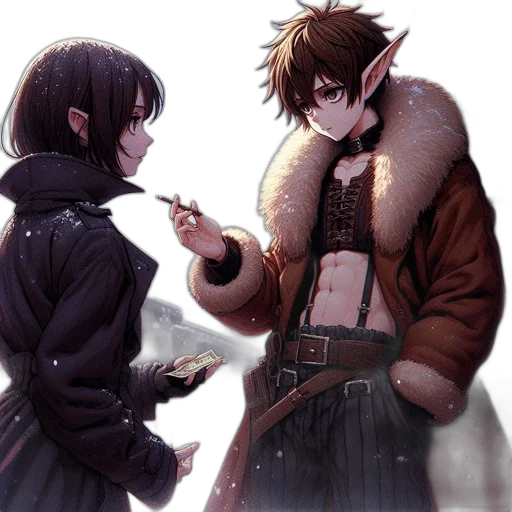 jacket, concept art, anime, fantasy art transparent PNG cut-out