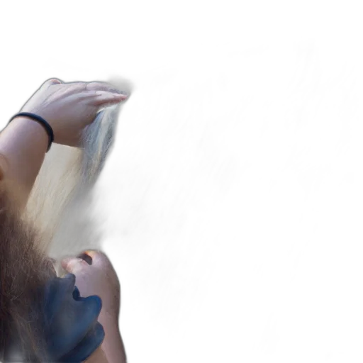 hair, staff, face, hat transparent PNG cut-out