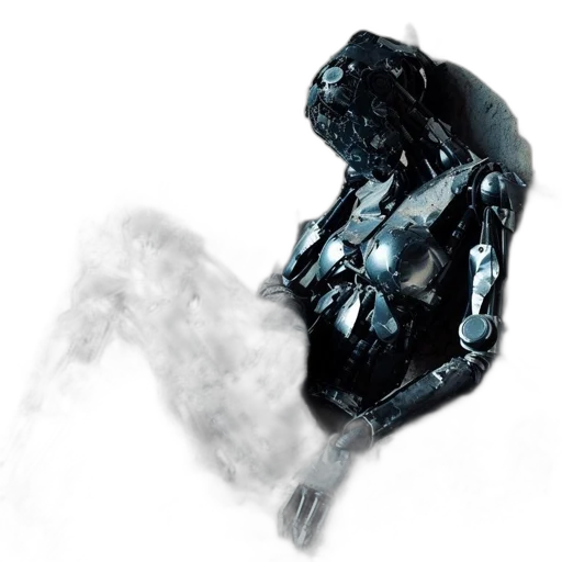 robot, mask, creature, hair transparent PNG cut-out