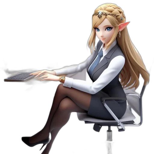 staff, dress, furniture, hair transparent PNG cut-out