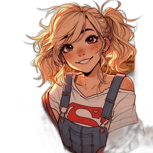 face, comic book art, anime, cartoon transparent PNG cut-out