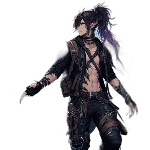 jacket, weapon, concept art, cyberpunk transparent PNG cut-out