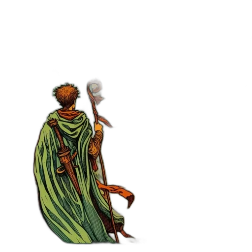 staff, dress, dragon, sword transparent PNG cut-out