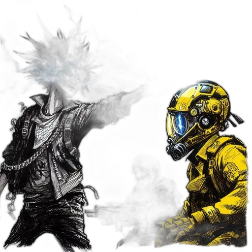 mask, jacket, concept art, comic book art transparent PNG cut-out