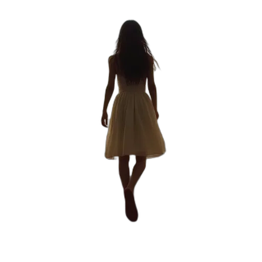 dress, hair, creature, shoes transparent PNG cut-out